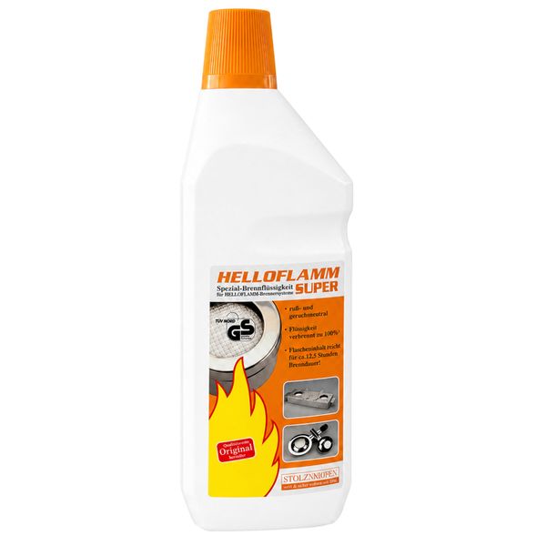 (12 Stück) HELLOFLAMM | Spezial-Brennflüssigkeit - für Sicherheits-Brenndose H00100