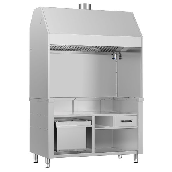 Neutralelement für Holzkohle- / Gasgrill BERLIN - 1360mm - Edelstahl