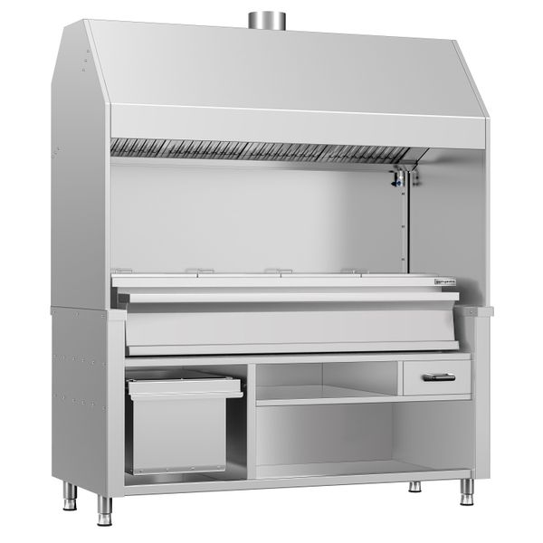 Holzkohlegrill BERLIN - 1760mm - Edelstahl