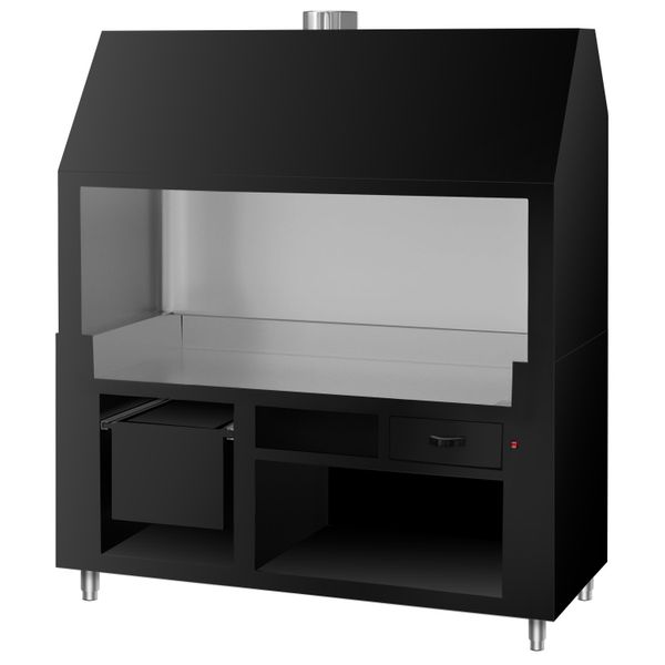 Neutralelement für Holzkohle- / Gasgrill BERLIN - 1760mm - Schwarz