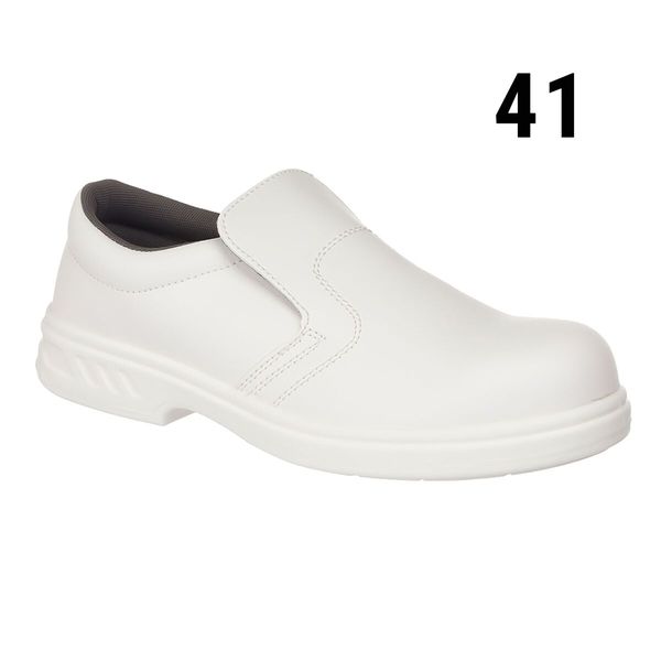 STEELITE | Safety Slippers S2 Steel Toe Cap Slip-Resistant – White - EU 41