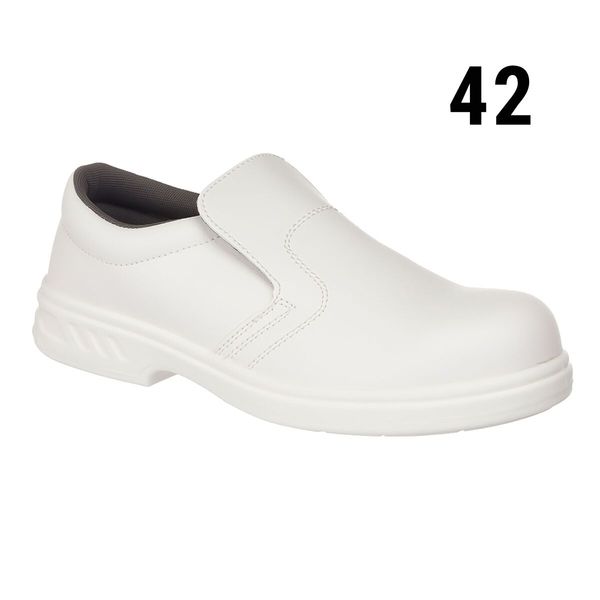 STEELITE | Safety Slippers S2 Steel Toe Cap Slip-Resistant – White - EU 42