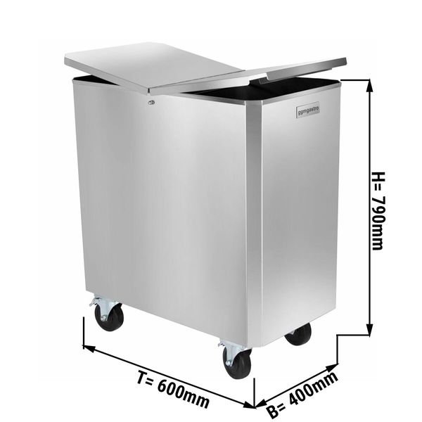 Mehlwagen - Zutatenwagen aus Edelstahl - 125 l