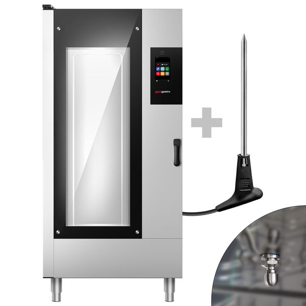 Kombidämpfer - Touch - 20x GN 1/1 oder 10x GN 2/1 - inkl. Waschsystem, Temperaturfühler & Gestellwagen