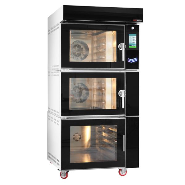 Bäckerei-Heißluftofen mit Dampffunktion - Touch - 10x EN 600x400 - inkl. Gärschrank