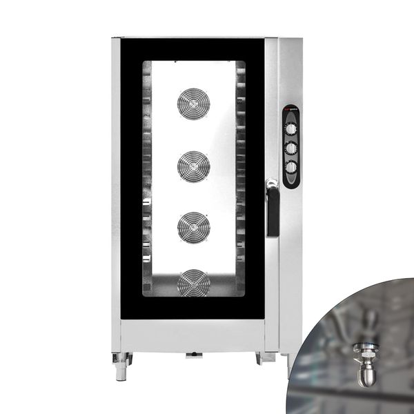 Bäckerei-Kombidämpfer - Manuell - 16x EN 600x400 - inkl. Waschsystem & Gestellwagen