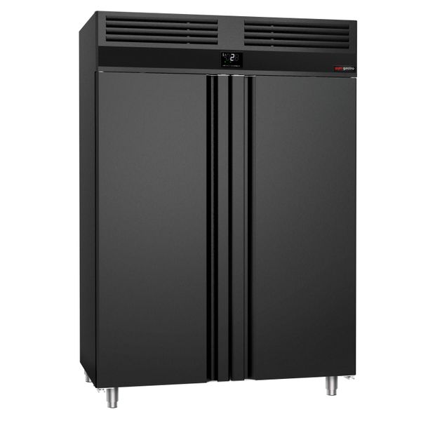 Kühlschrank Edelstahl PREMIUM - GN 2/1 - 1400 Liter - mit 2 Türen - Anthrazit