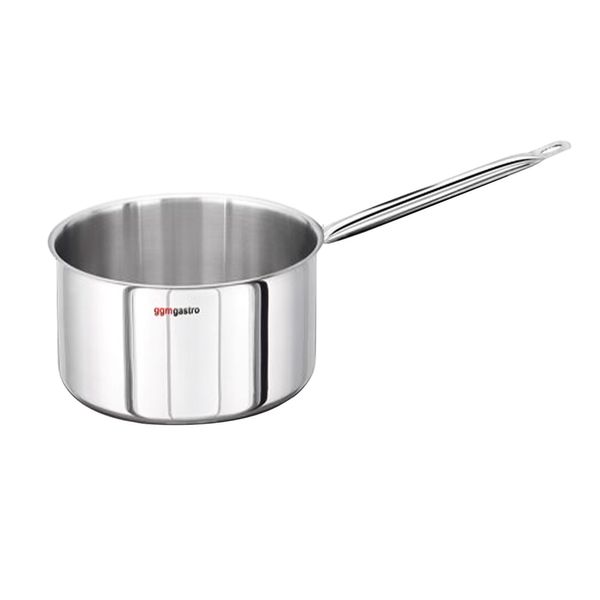 Stiel-Kasserolle - Edelstahl - 4 Liter - Ø 200mm - Höhe: 130mm - Induktionsgeeignet