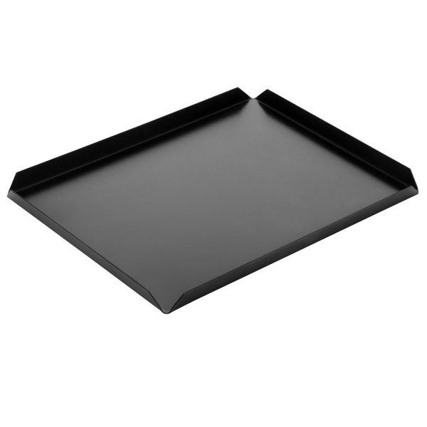 (5 Stück) Konditorei- & Präsentationsplatte - Aluminium - 300x200x10mm - Schwarz