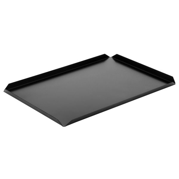 (5 Stück) Konditorei- & Präsentationsplatte - Aluminium - 400x150x10mm - Schwarz