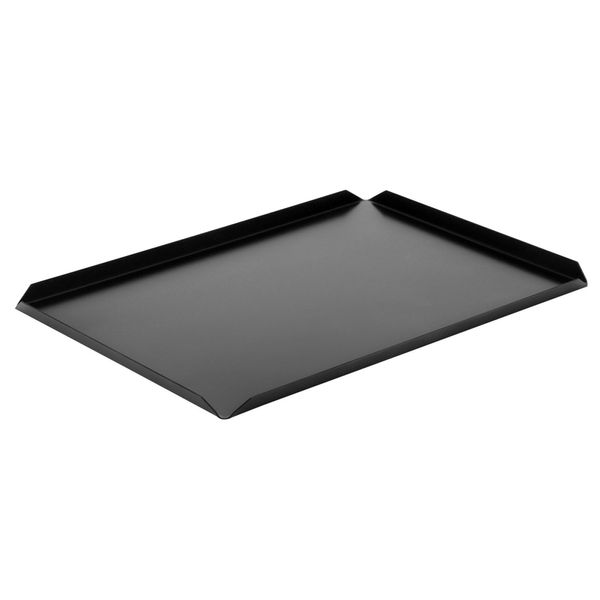 (5 Stück) Konditorei- & Präsentationsplatte - Aluminium - 400x250x10mm - Schwarz