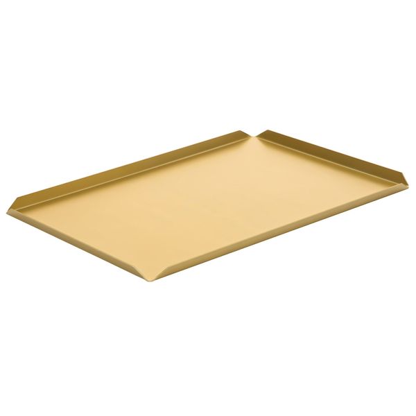 (5 Stück) Konditorei- & Präsentationsplatte - Aluminium - 500x150x10mm - Champagner