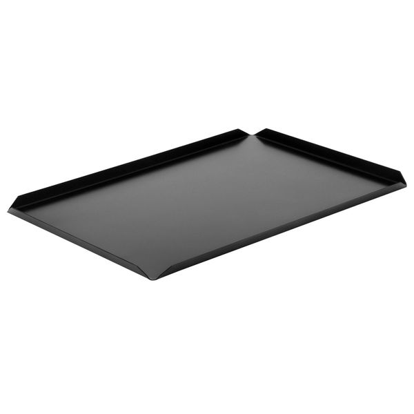 (5 Stück) Konditorei- & Präsentationsplatte - Aluminium - 500x150x10mm - Schwarz