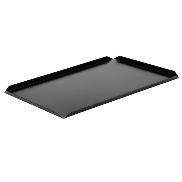 (5 Stück) Konditorei- & Präsentationsplatte - Aluminium - 600x150x10mm - Schwarz