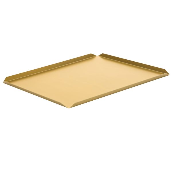 (5 Stück) Konditorei- & Präsentationsplatte - Aluminium - 600x400x10mm  - Champagner