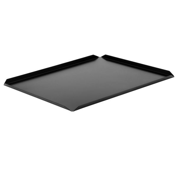 (5 Stück) Konditorei- & Präsentationsplatte - Aluminium - 600x400x10mm - Schwarz