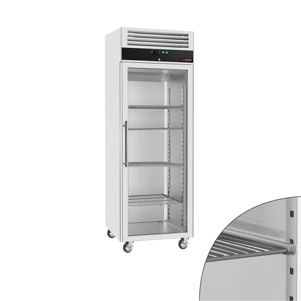 Kühlschrank Edelstahl ECO - 600 Liter - mit 1 Glastür