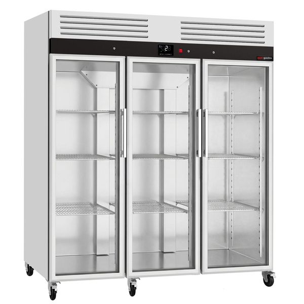 Kühlschrank Edelstahl ECO - 2100 Liter - mit 3 Glastüren