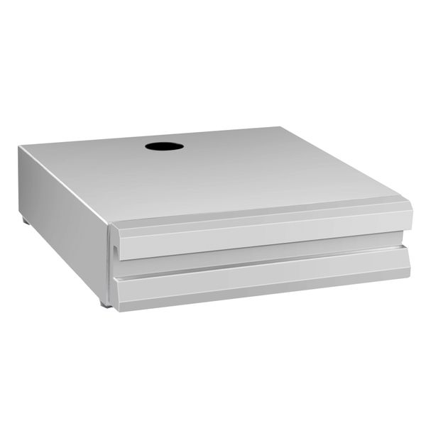 Kaffeesatzschublade - Einzeln - 510x410x115mm - mit Abklopfer - Silber