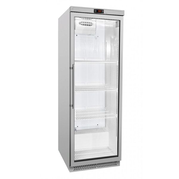 Lagerkühlschrank Edelstahl ECO - 400 Liter - mit 1 Glastür