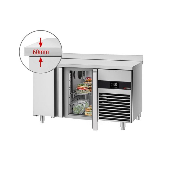 Kühltisch PREMIUM - 1400x700mm - mit 2 Türen - Aufkantung