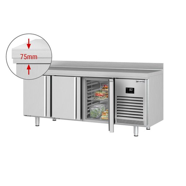 Kühltisch Premium PLUS - 1960x600mm - mit 3 Türen - mit Aufkantung