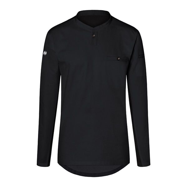 (6 Stück) KARLOWSKY | Langarm Herren Arbeitsshirt Performance - Schwarz - Größe: XS