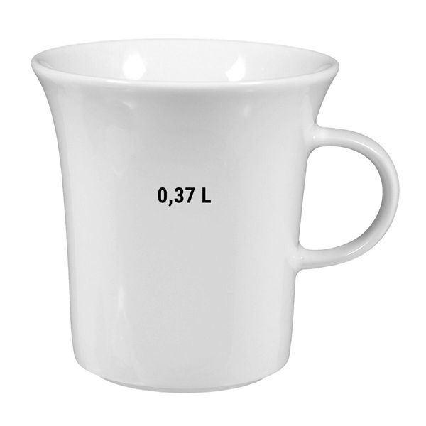 (6 Stück) SELTMANN WEIDEN | Milchkaffeetasse Kelch - 370ml - Weiß/Uni
