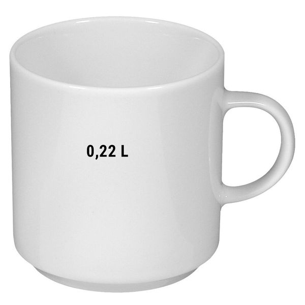 (6 Stück) SELTMANN WEIDEN | Milchkaffeetasse - 220ml - Weiß/Uni