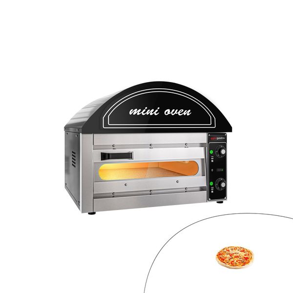 Elektro Mini Pizzaofen - 1x 34cm - Manuell - Schwarz