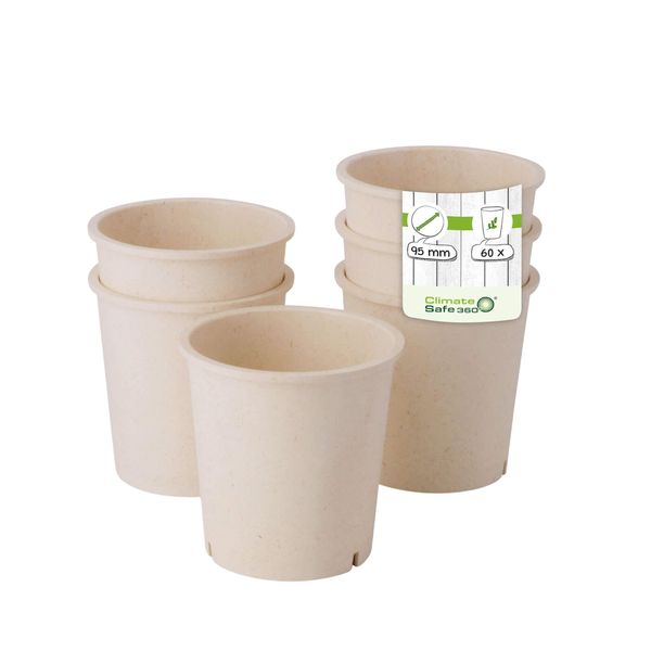 (60 Stück) Mehrwegbecher - 400ml - Ø 95mm - Cremeweiß