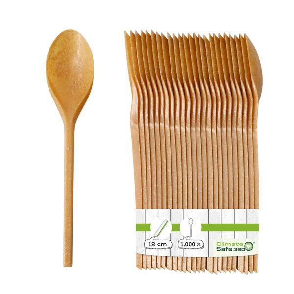 (1000 Stück) Mehrweglöffel - 180mm - Braun