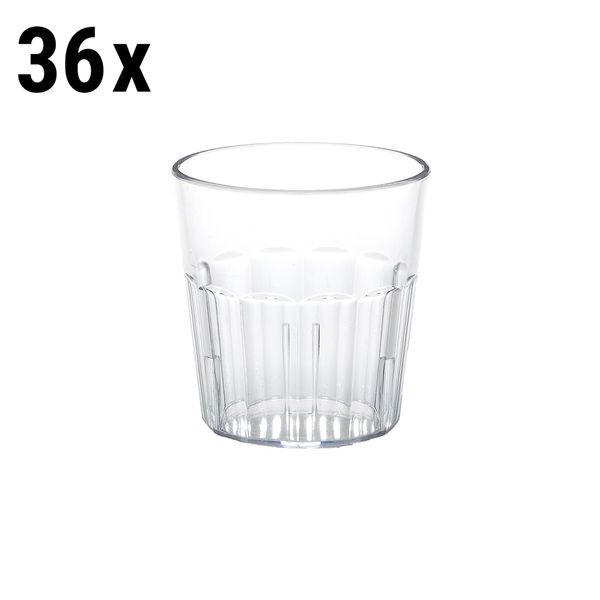(36 Stück) CAMBRO | NEWPORT - Trinkbecher - 275ml - BPA-Frei - Transparent