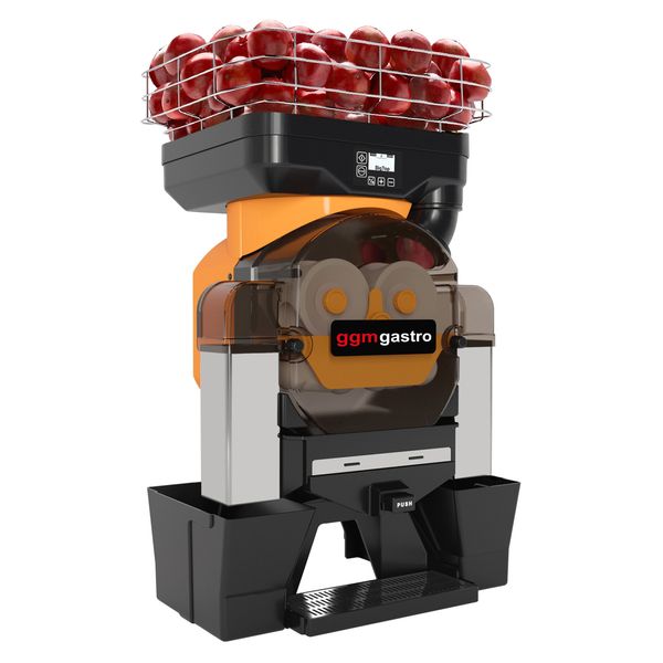 Elektrische Granatapfel- & Fruchtsaftpresse - mit Push & Juice-Taste & automatischer Fruchtzufuhr - Orange