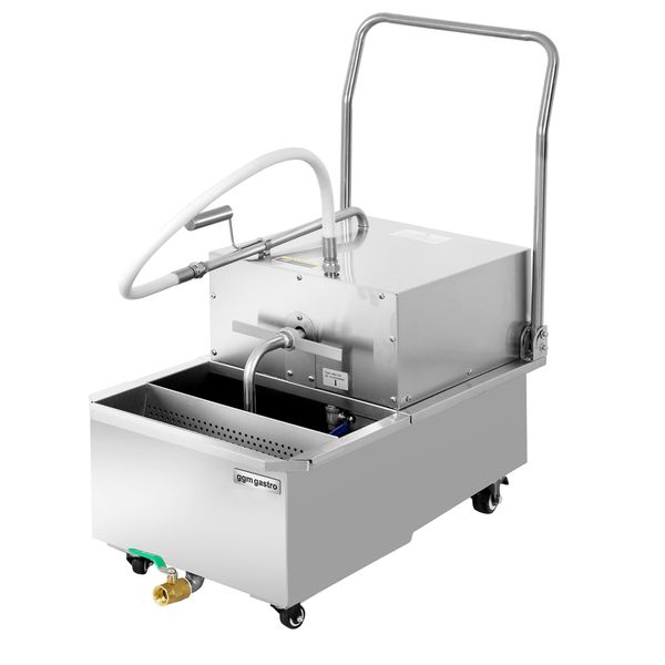 Frittierölfilter mit Ablasshahn - 48 Liter/Minute - 550 Watt