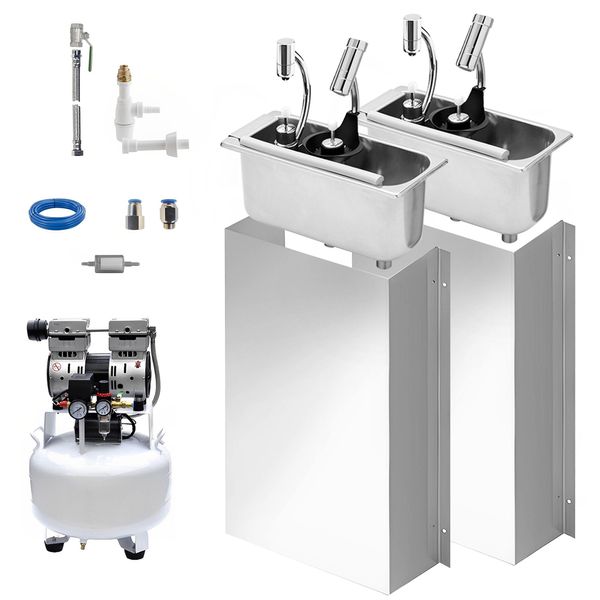 (2 Stück) Portioniererdusche mit integrierter Wasser-Stopp-Automatik & Wasser-Rückfluss-Verhinderer