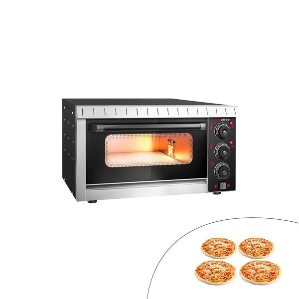 Elektro Mini Pizzaofen - 4 x Ø 20 cm - Manuell - bis 350 °C