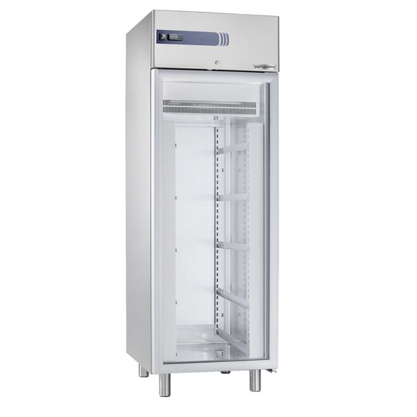 Pastakühlschrank Edelstahl Premium PLUS - EN 600x400 - 585 Liter - mit 1 Glastür