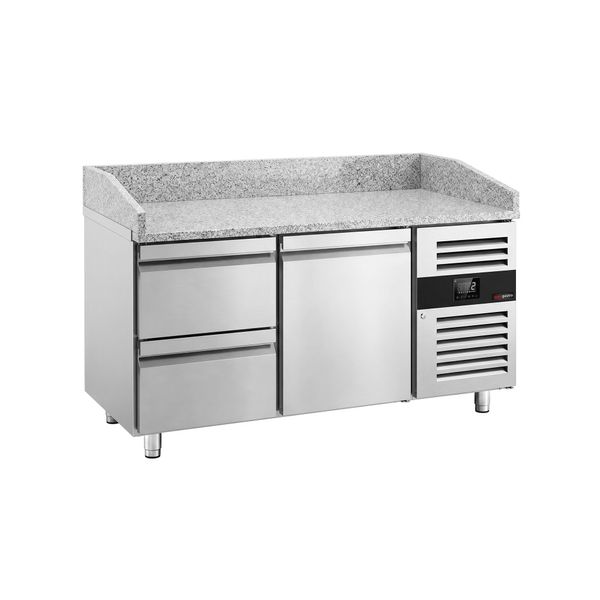Pizzakühltisch ECO - 1500x800mm - mit 1 Tür & 2 Schubladen