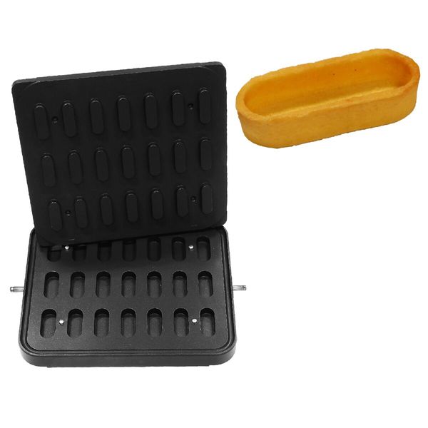 Platten für Tartelette-Maschine TMPIC - Form: 21x Eclair - 66x26mm