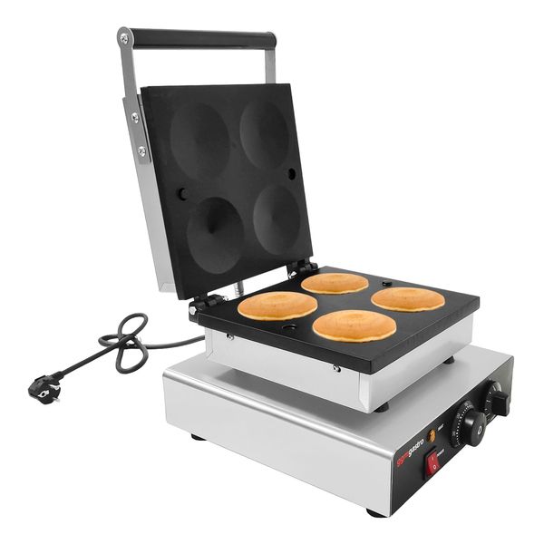 Waffeleisen - Einzeln - Manuell - 1,75 kW - Form: 4 American Pancakes