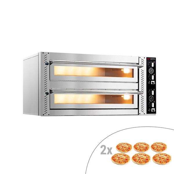 Elektro Pizzaofen - 6+6x 30cm (Breit) - Manuell