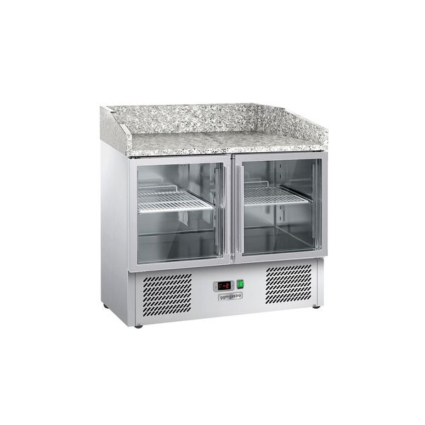 Pizzakühltisch ECO - 935x700mm - mit 2 Glastüren