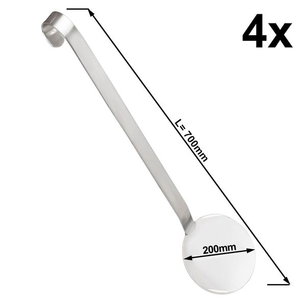 (4 Stück) Reislöffel - Ø 200mm - Länge: 700mm - Edelstahl