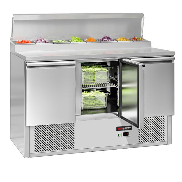 Zubereitungstisch Mini ECO - 1368mm - 3 Türen - für 8x GN 1/6