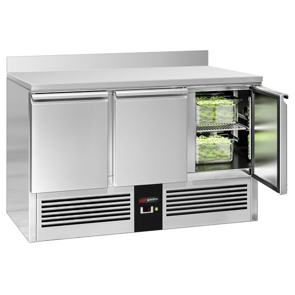 Kühltisch PREMIUM - 1370x700mm - 3 Türen - Aufkantung