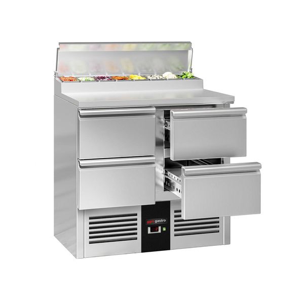 Zubereitungstisch Mini PREMIUM - 900mm - 4 Schubladen - für 5x GN 1/6