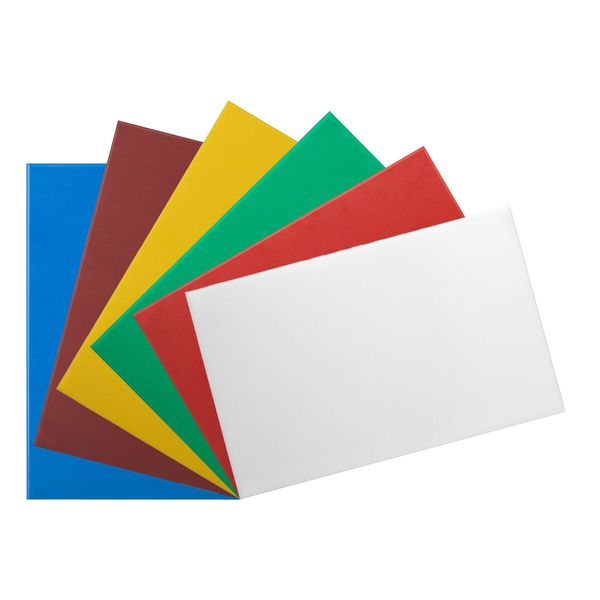 Schneidebrett-Set - 300x500mm - Dicke: 10mm - HACCP-Konform - 6 Schneidebretter - Multifarbend