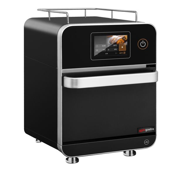 Speedofen - 3,5 kW - Schwarz - mit Heißluft & Mikrowellenfunktion - 18 Liter - 7-Zoll-Touchscreen