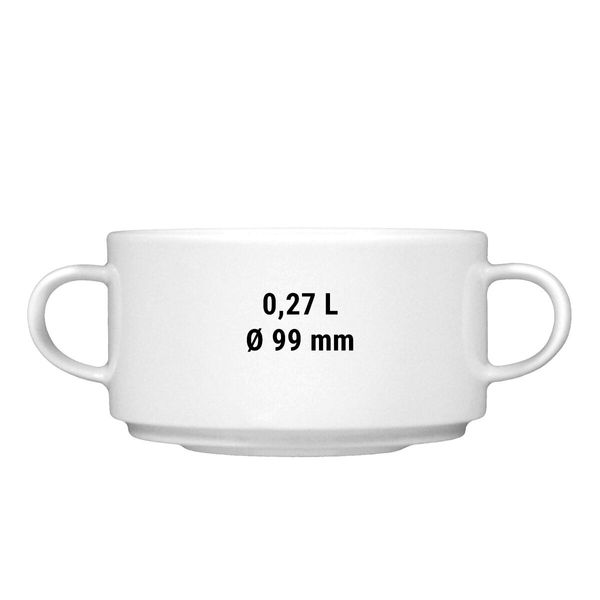 (6 Stück) SELTMANN WEIDEN | Suppenobertasse - 270ml - Weiß/Uni